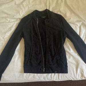 American Giant Moto Full Zip Sweatshirt - Black